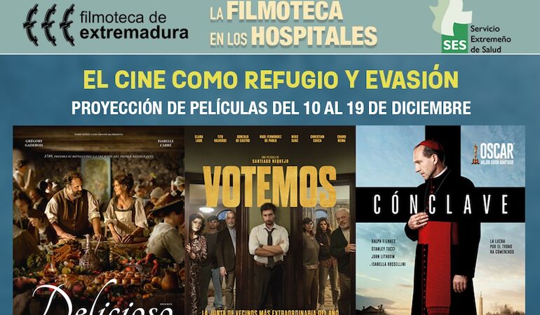Hasta 19 diciembre la Filmoteca de Extremadura llevar 13 proyecciones a 9 hospitales extremeos